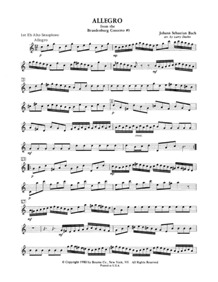 Allegro from Brandenburg Concerto No. 3 - Eb Alto Sax 1