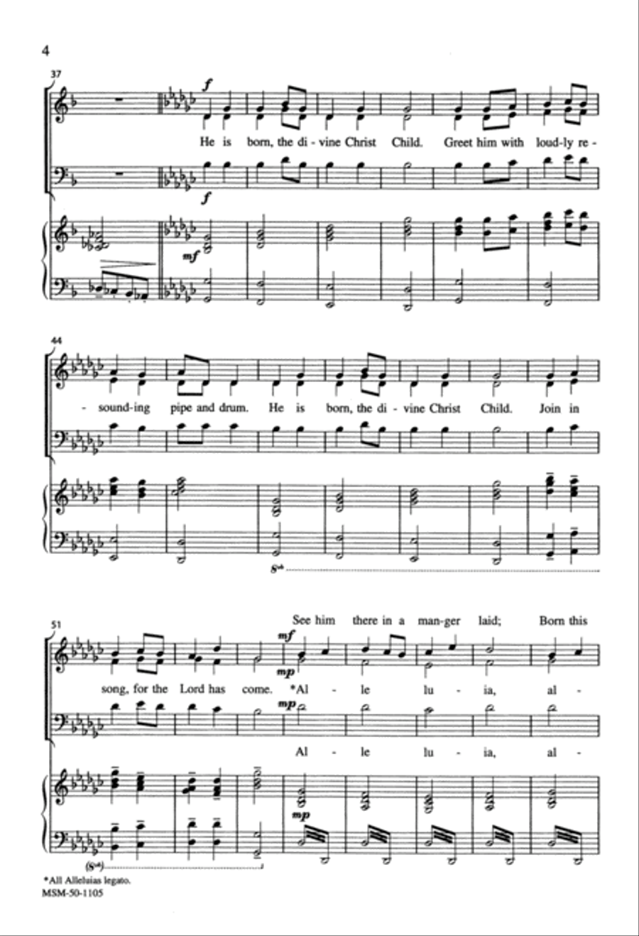He Is Born Choir scores gallery preview page 4