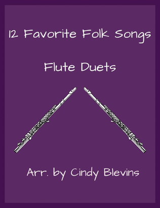 Book cover for 12 Favorite Folk Songs, Flute Duets