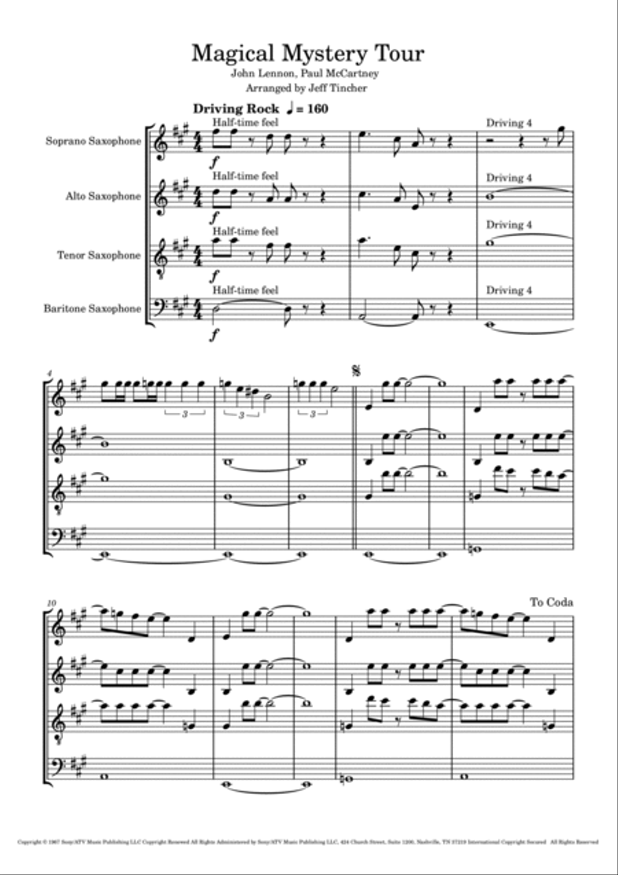 Magical Mystery Tour Woodwind Quartet scores gallery preview page 2