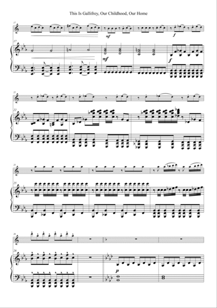 This Is Gallifrey: Our Childhood. Our Home Alto Saxophone scores gallery preview page 3