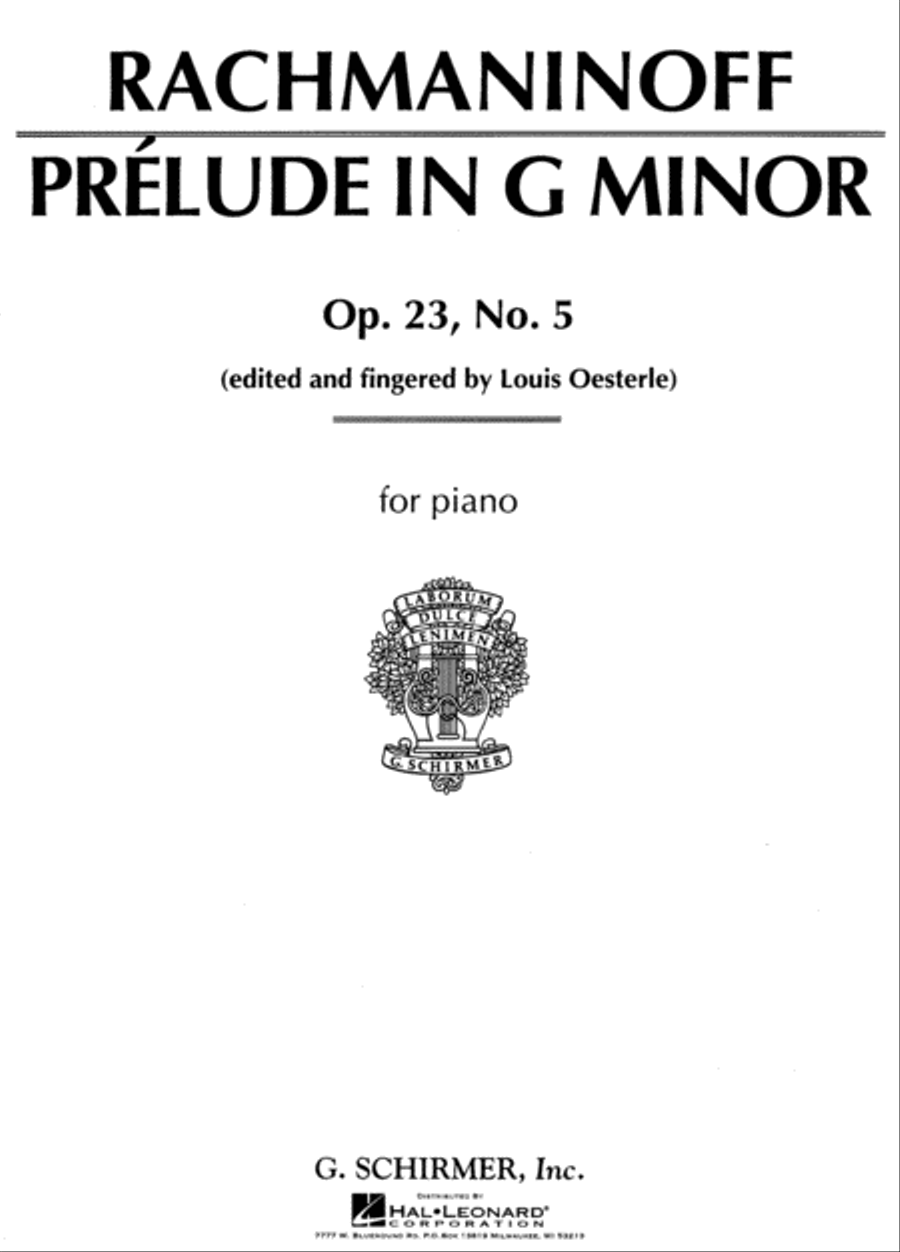 Prelude in G Minor, Op. 23, No. 5 Piano Solo scores gallery preview page 1