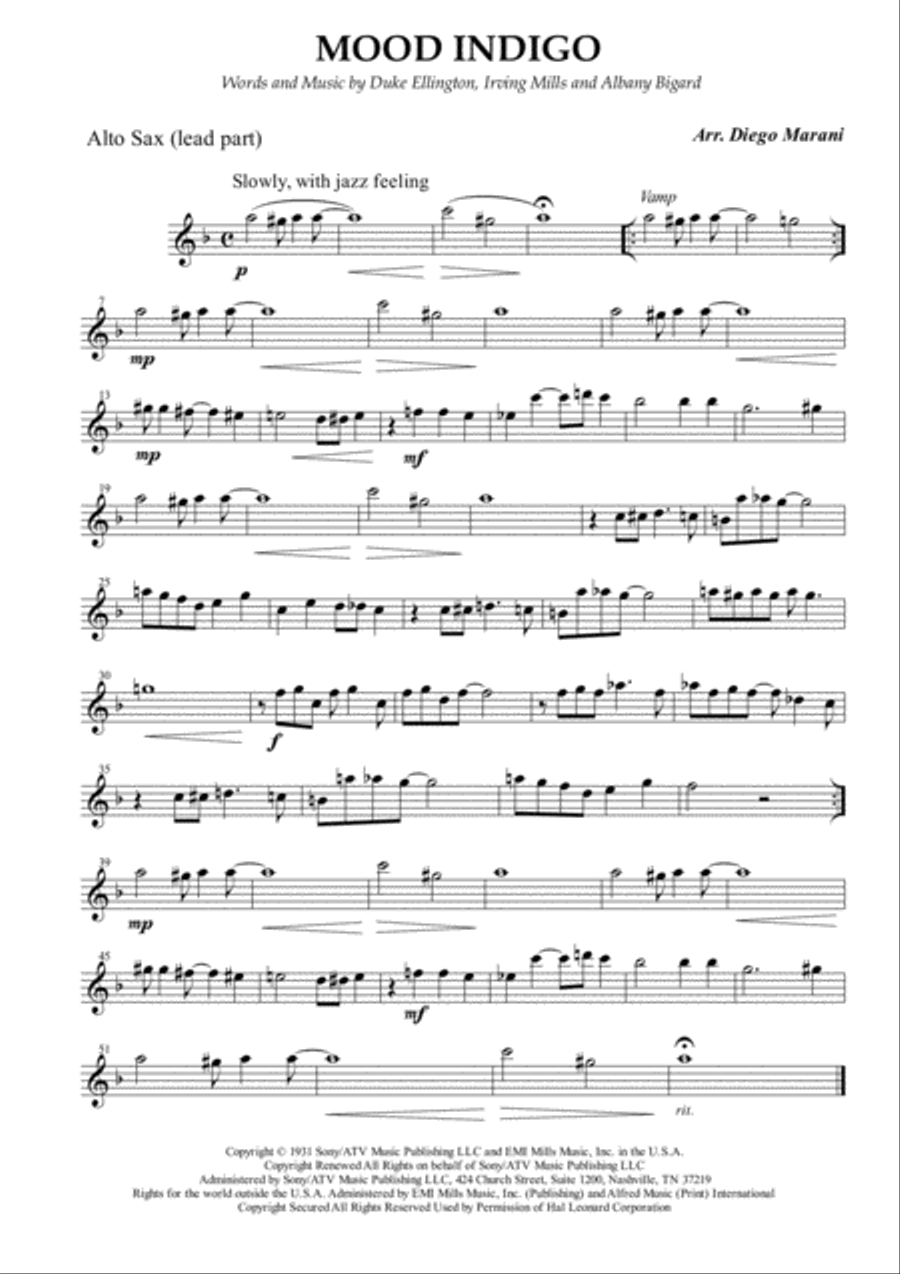 Mood Indigo Woodwind Quintet scores gallery preview page 2