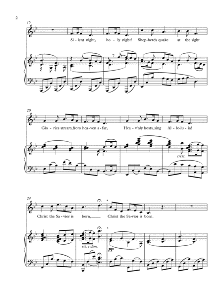 Silent Night - Mezzo-soprano and Piano