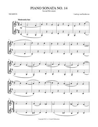 Book cover for Piano Sonata No. 14, Second Movement