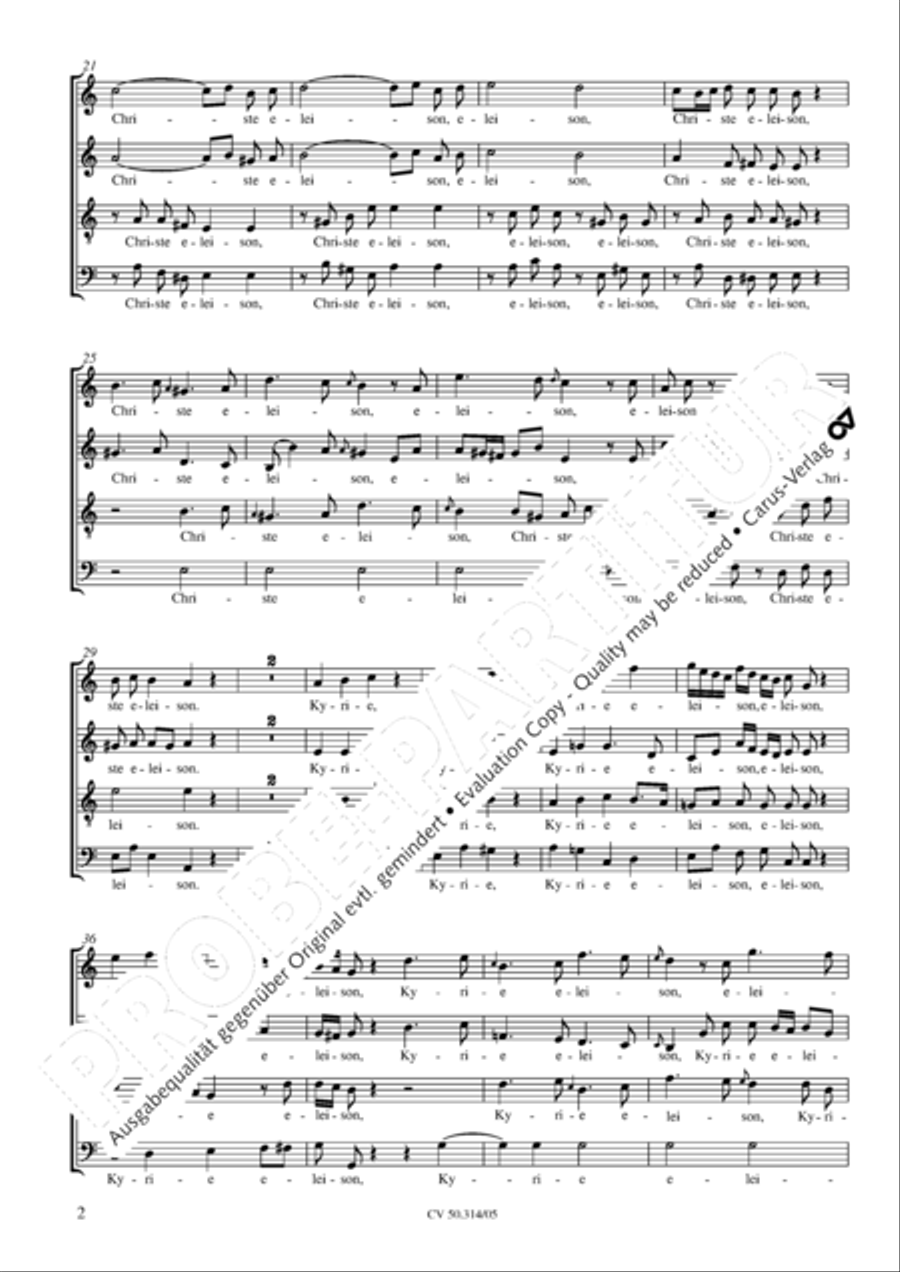 Missa Sancti Joannis Nepomuceni 4-Part scores gallery preview page 3