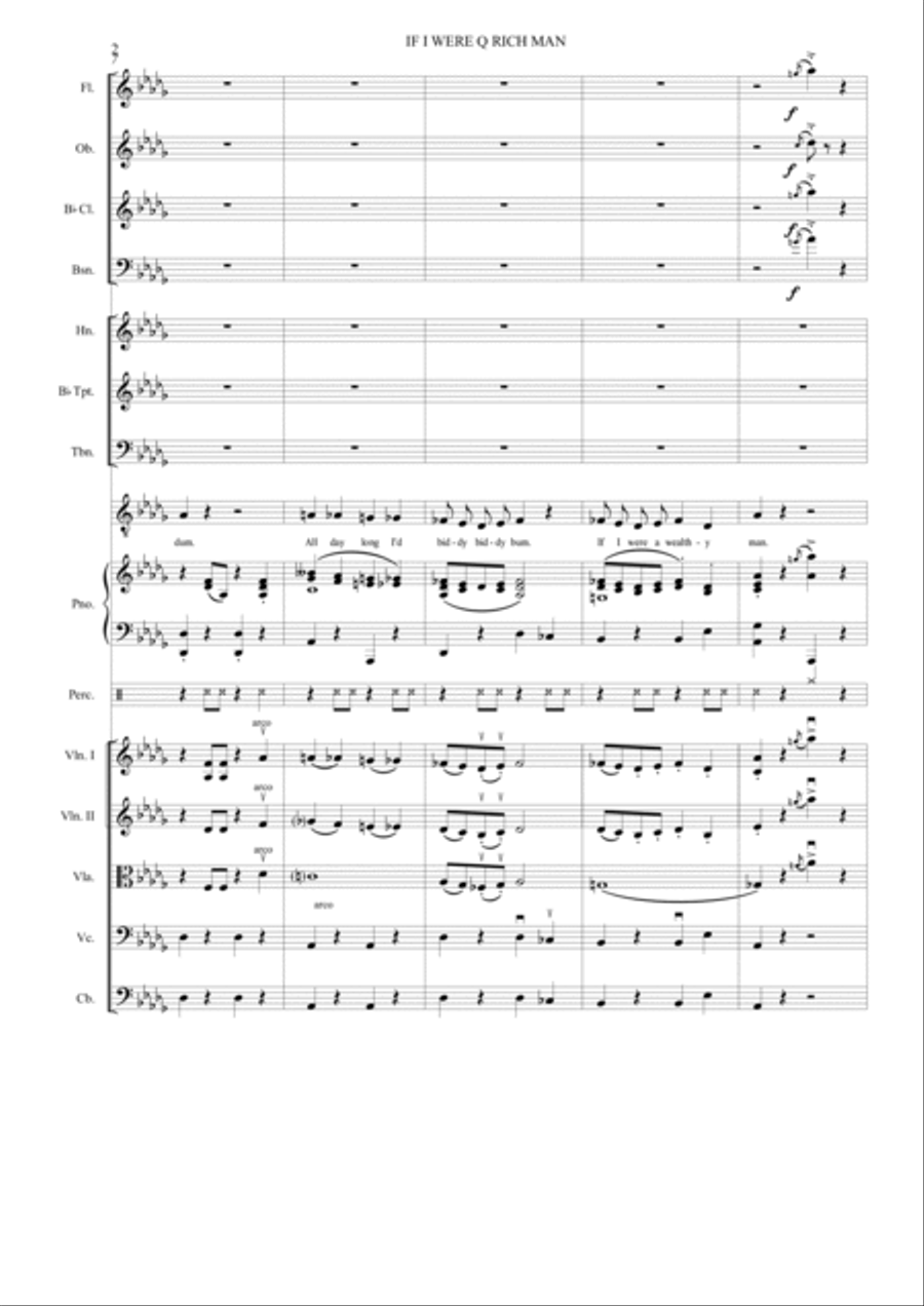 If I Were A Rich Man Full Orchestra scores gallery preview page 3
