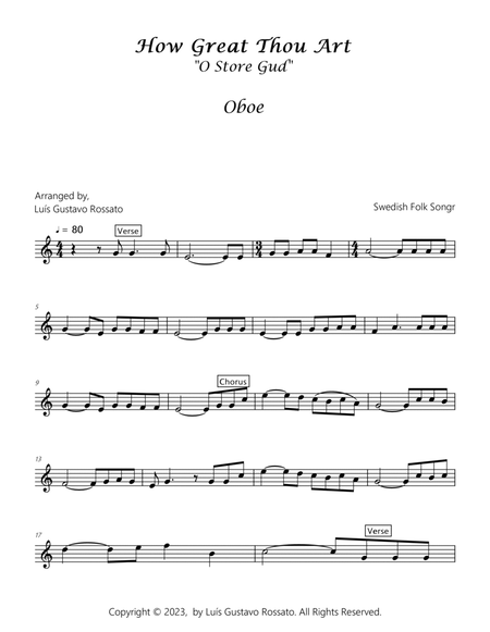 How Great Thou Art (O Store Gud) - Oboe