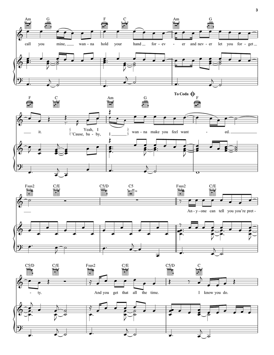 Wanted Piano, Vocal, Guitar scores gallery preview page 3