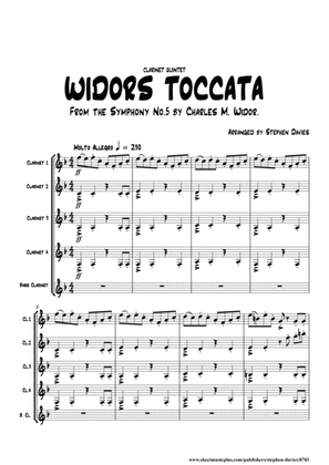 Widors Toccata for Clarinet Quintet
