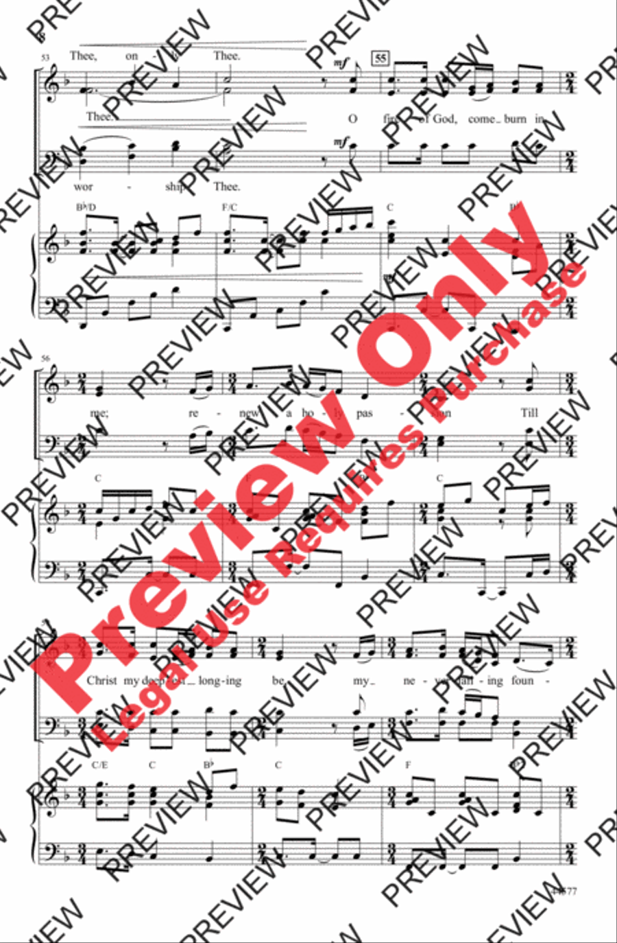 O, For a Closer Walk 4-Part scores gallery preview page 8