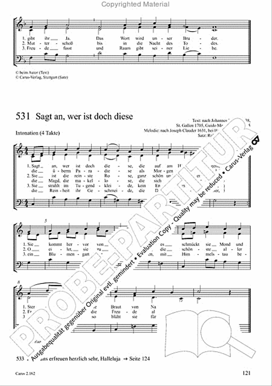 Chorbuch Gotteslob SAM 3-Part scores gallery preview page 122