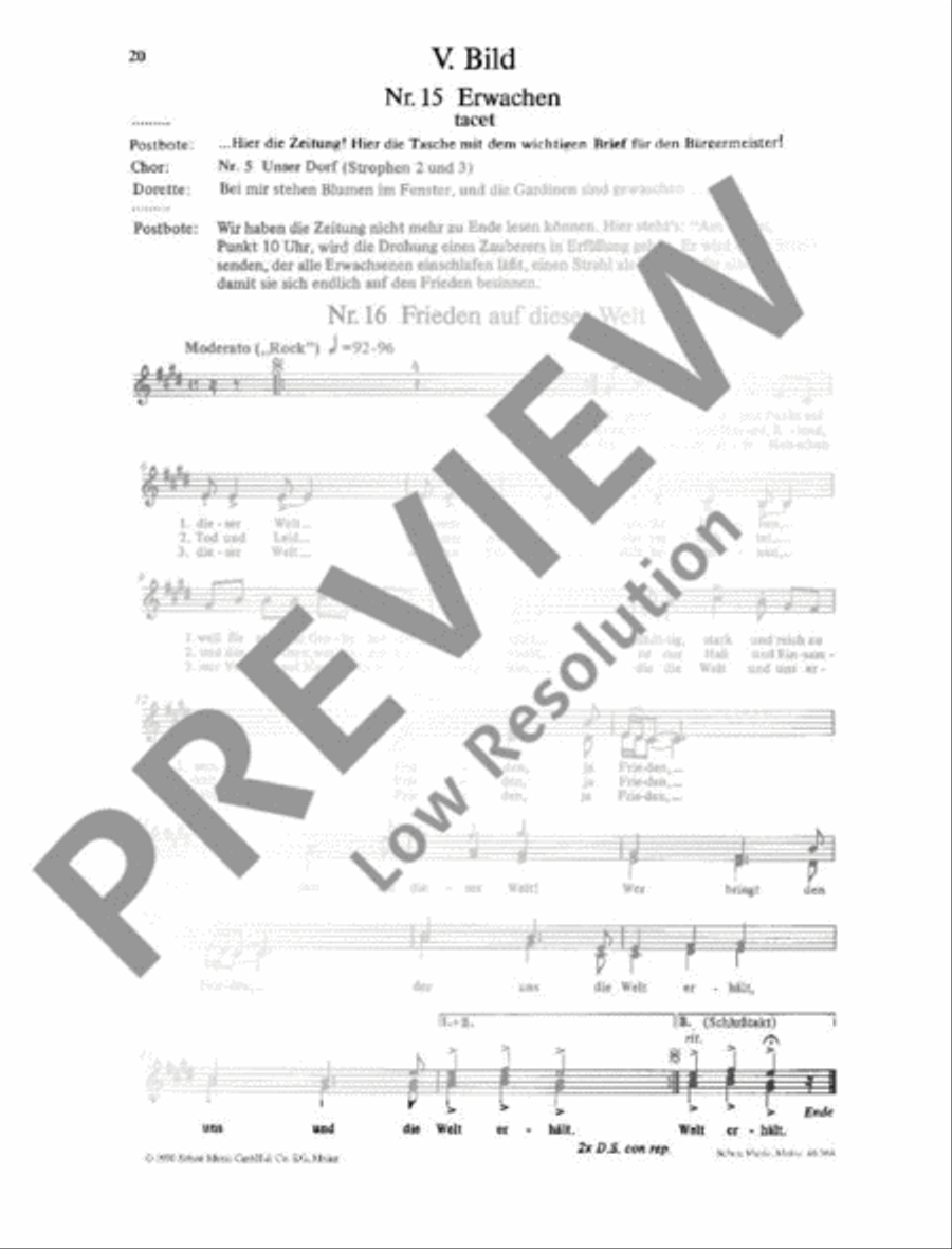 Frieden auf dieser Welt Choir scores gallery preview page 21