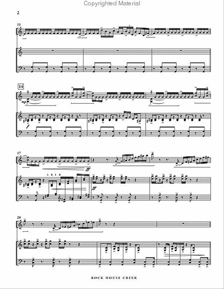 Rock House Creek (score & parts) Percussion Ensemble scores gallery preview page 3
