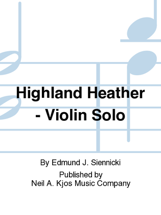 Book cover for Highland Heather - Violin Solo