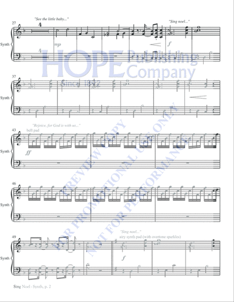 Sing Noel Unison Choir scores gallery preview page 7