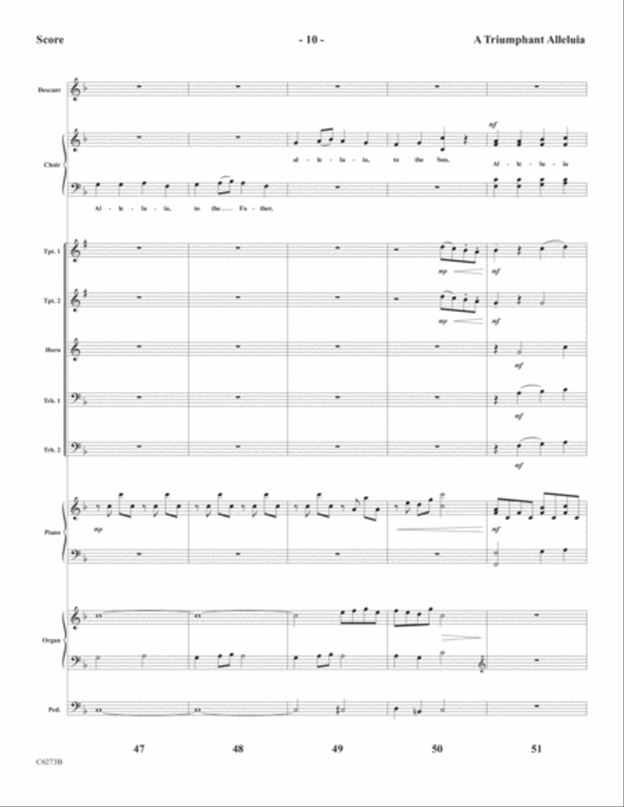 A Triumphant Alleluia Choir scores gallery preview page 12