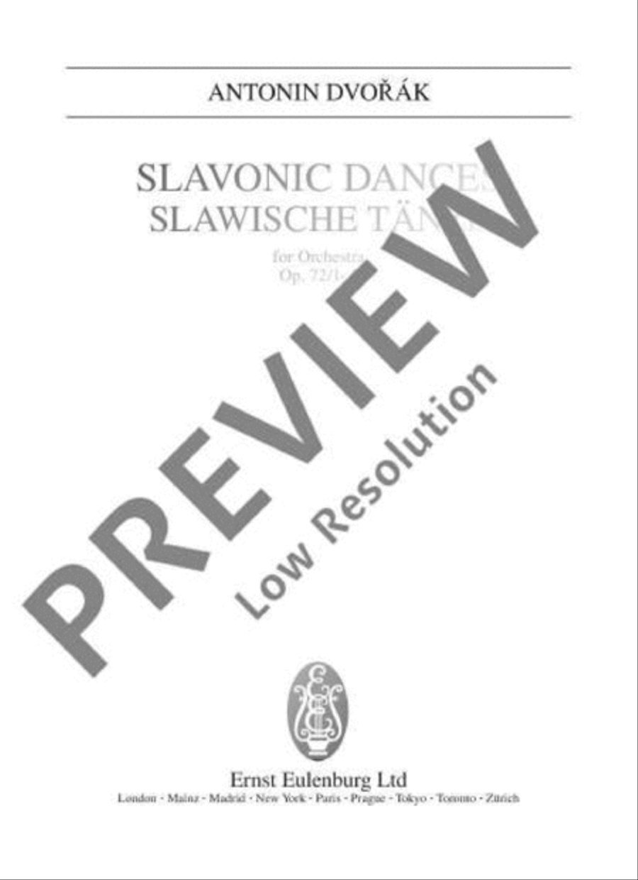 Slavonic Dances Orchestra scores gallery preview page 2