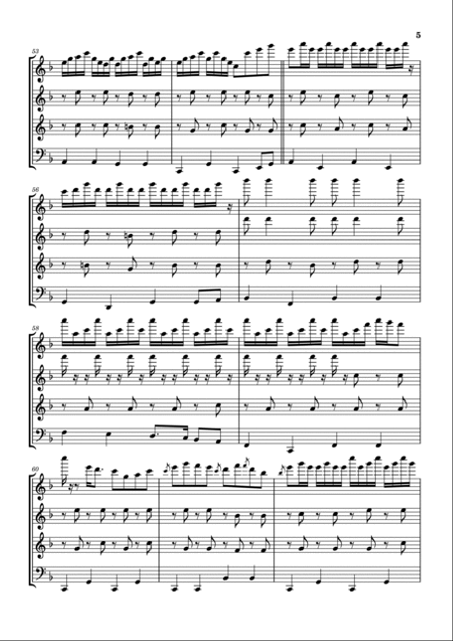 Rocky Top Woodwind Quartet scores gallery preview page 6