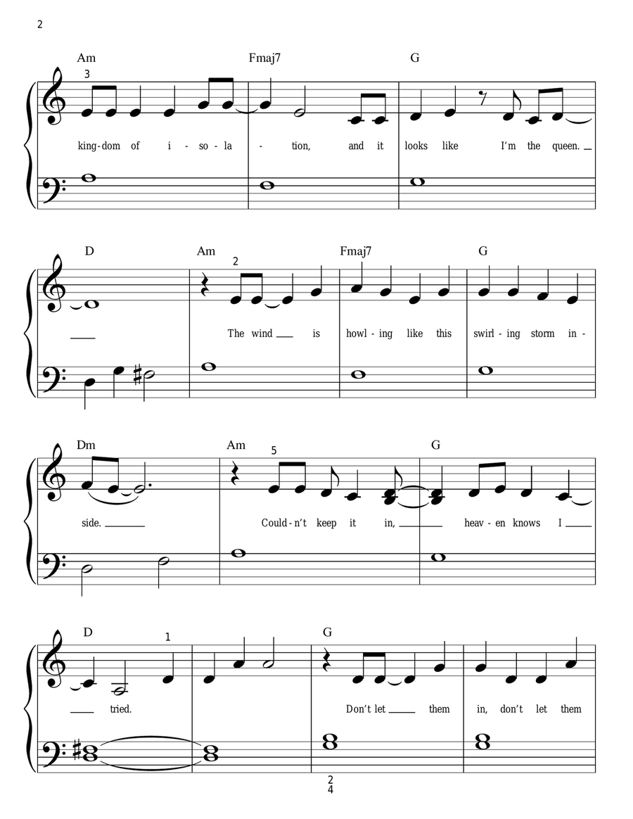 Let It Go Easy Piano scores gallery preview page 2