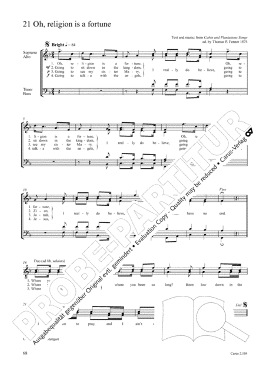 Hallelujah. Gospels and Spirituals for mixed choir Mixed Choir scores gallery preview page 56