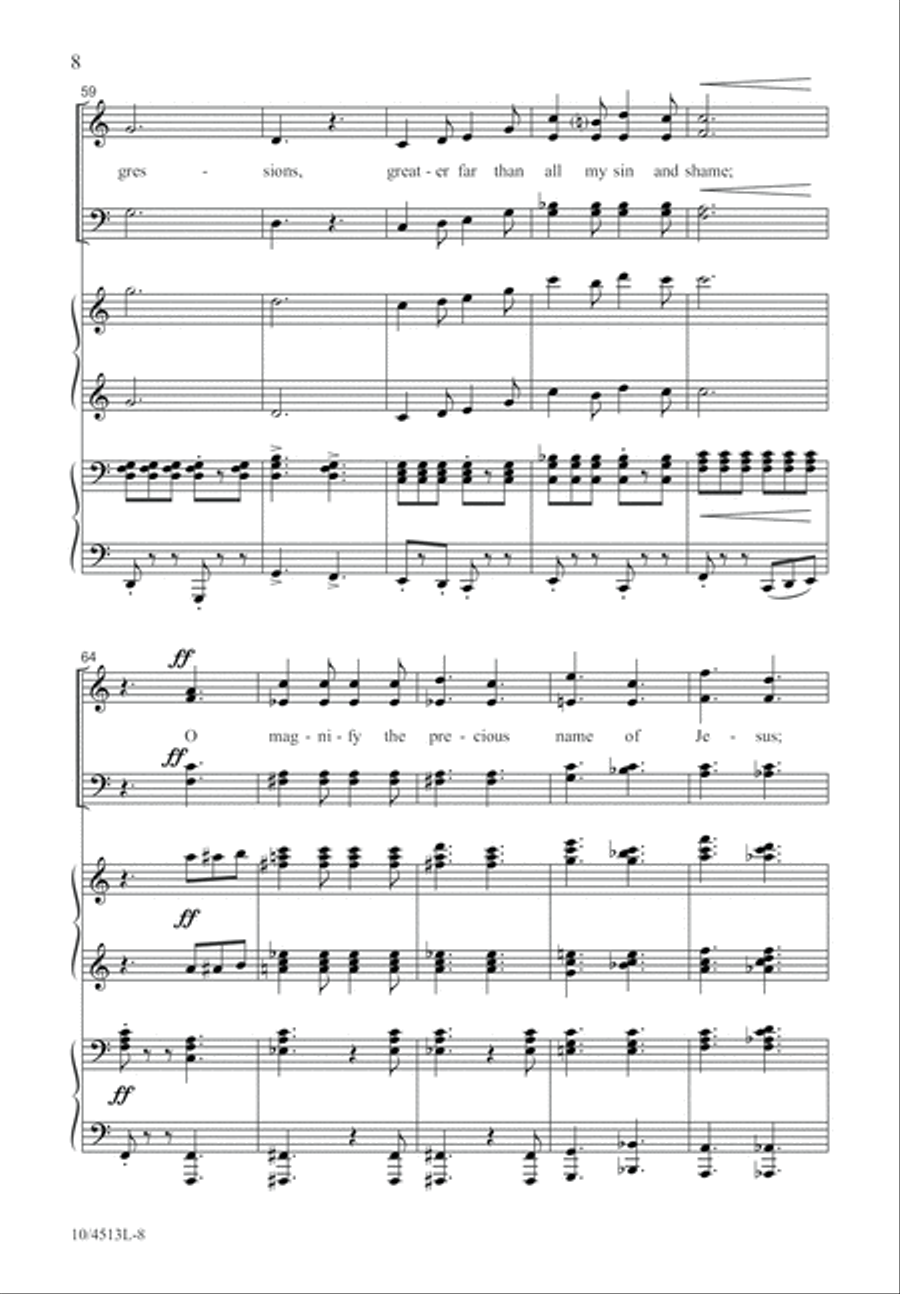 Wonderful Grace of Jesus 4-Part scores gallery preview page 9