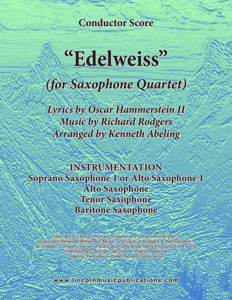 Edelweiss Saxophone Quartet scores gallery preview page 1