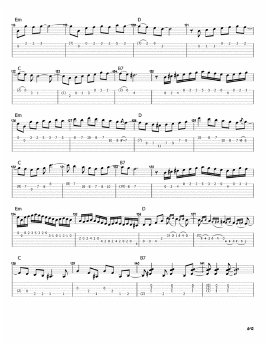 Entre Dos Aguas Guitar Tablature scores gallery preview page 6