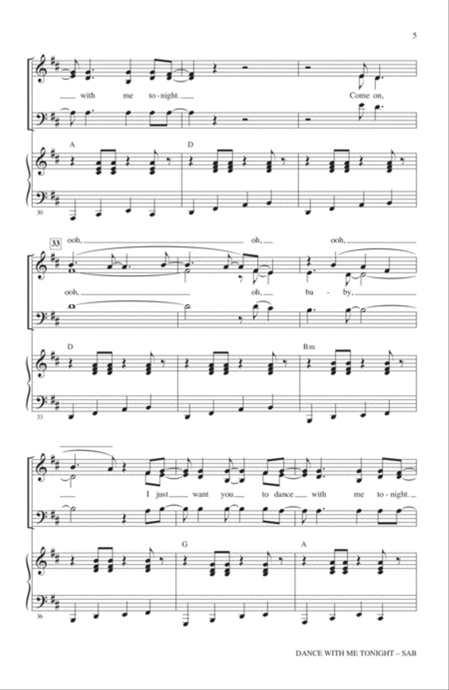 Dance With Me Tonight Dance With Me Tonight 3-Part scores gallery preview page 4