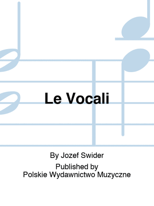 Book cover for Le Vocali