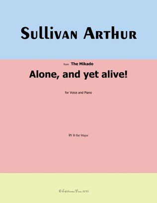 Book cover for Alone, and yet alive! by A. Sullivan, in B flat Major