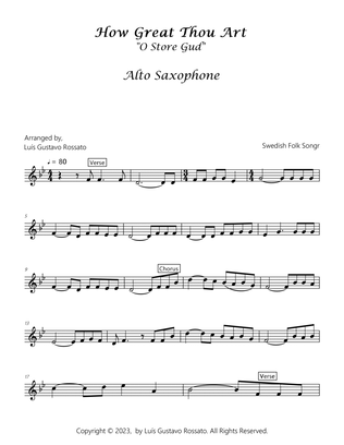 Book cover for How Great Thou Art (O Store Gud) - Alto Sax