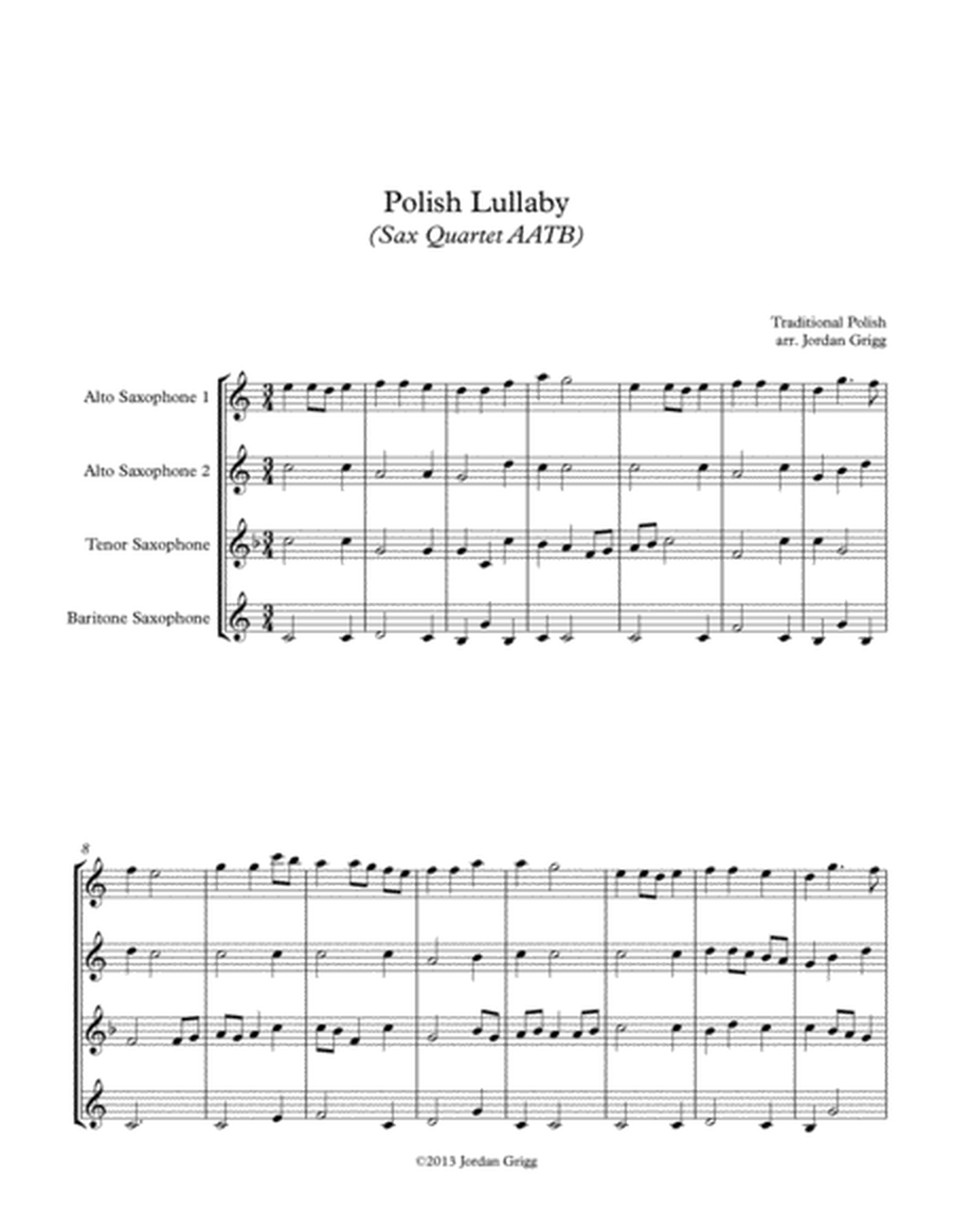 Polish Lullaby (Sax Quartet AATB) image number null