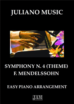 THEME FROM "SYMPHONY N.4" (EASY PIANO - C VERSION) - F. MENDELSSOHN