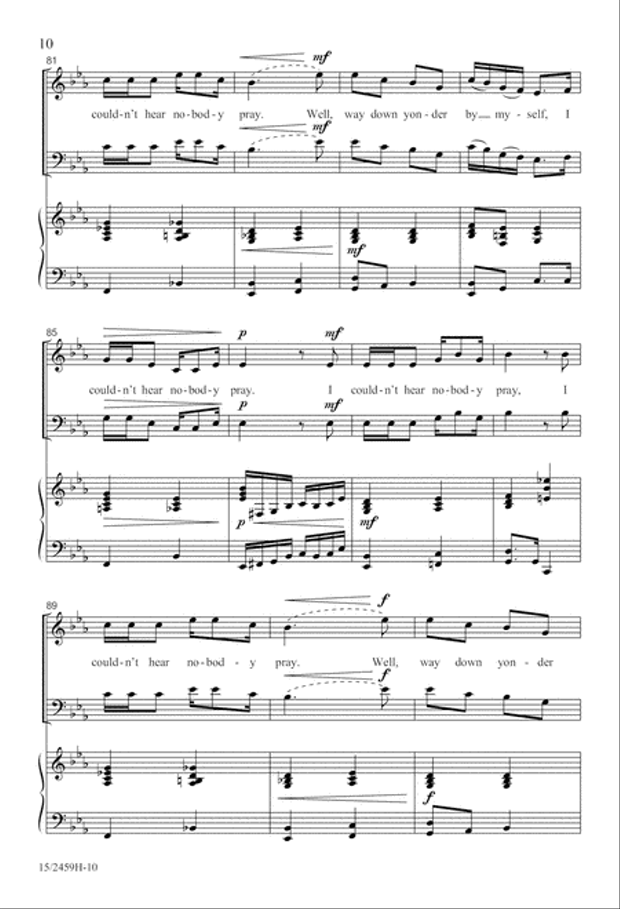 I Couldn't Hear Nobody Pray SSATBB scores gallery preview page 11