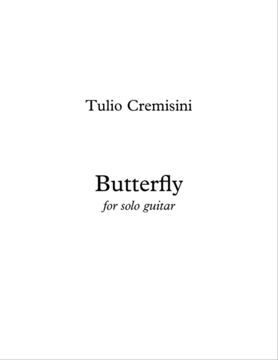 Butterfly Butterfly Guitar Solo scores gallery preview page 1