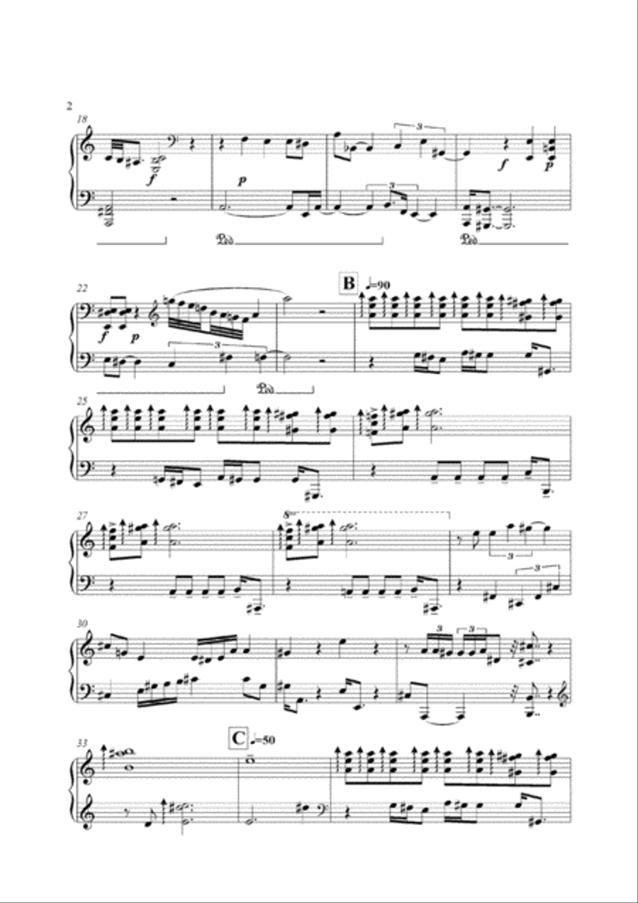No Vale de Colca. Piano solo, of contemporany music