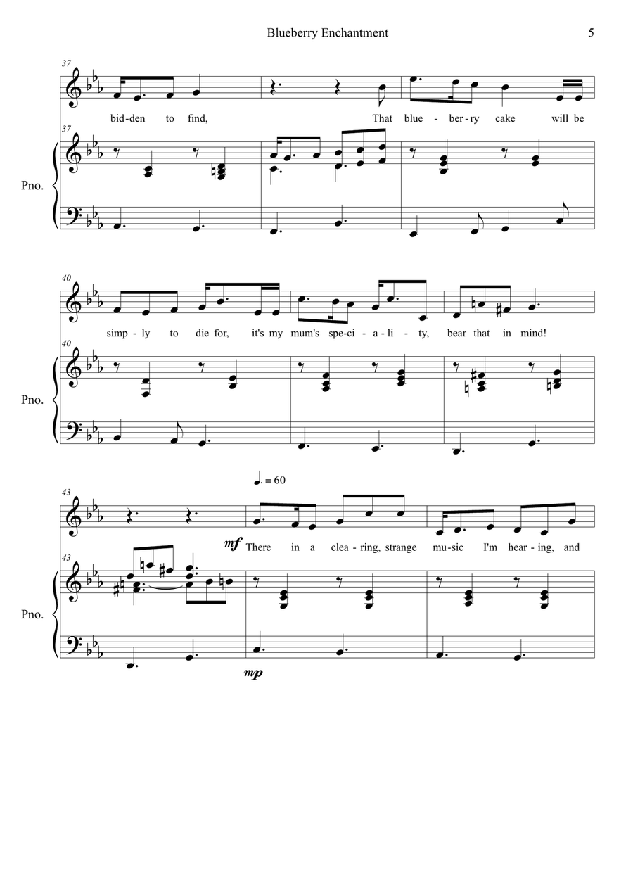 Blueberry Enchantment: song Voice Solo scores gallery preview page 5