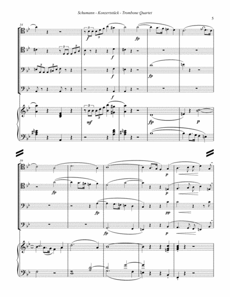 Concert Piece Opus 86 for Trombone Quartet & Piano