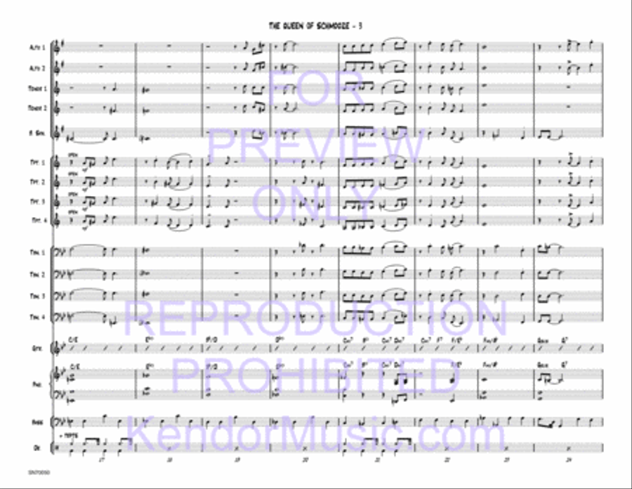 Queen Of Schmooze, The (Full Score) Jazz Ensemble scores gallery preview page 4