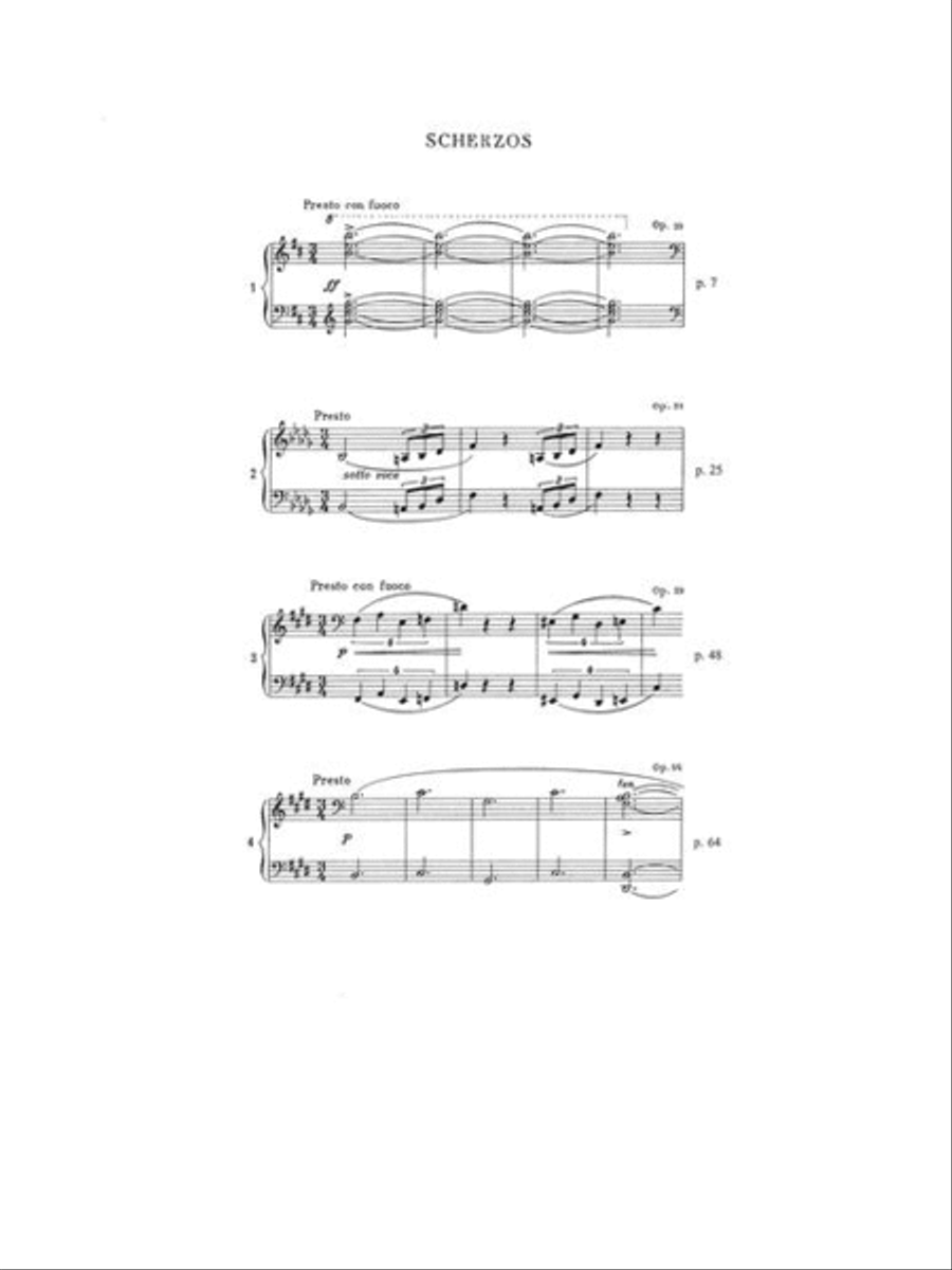 Scherzos Piano Solo scores gallery preview page 4