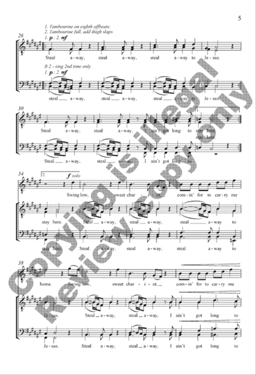 Yonder Come Day TTBB scores gallery preview page 5