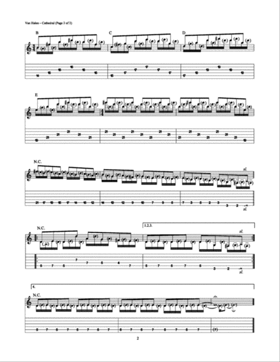 Cathedral Cathedral Electric Guitar scores gallery preview page 2