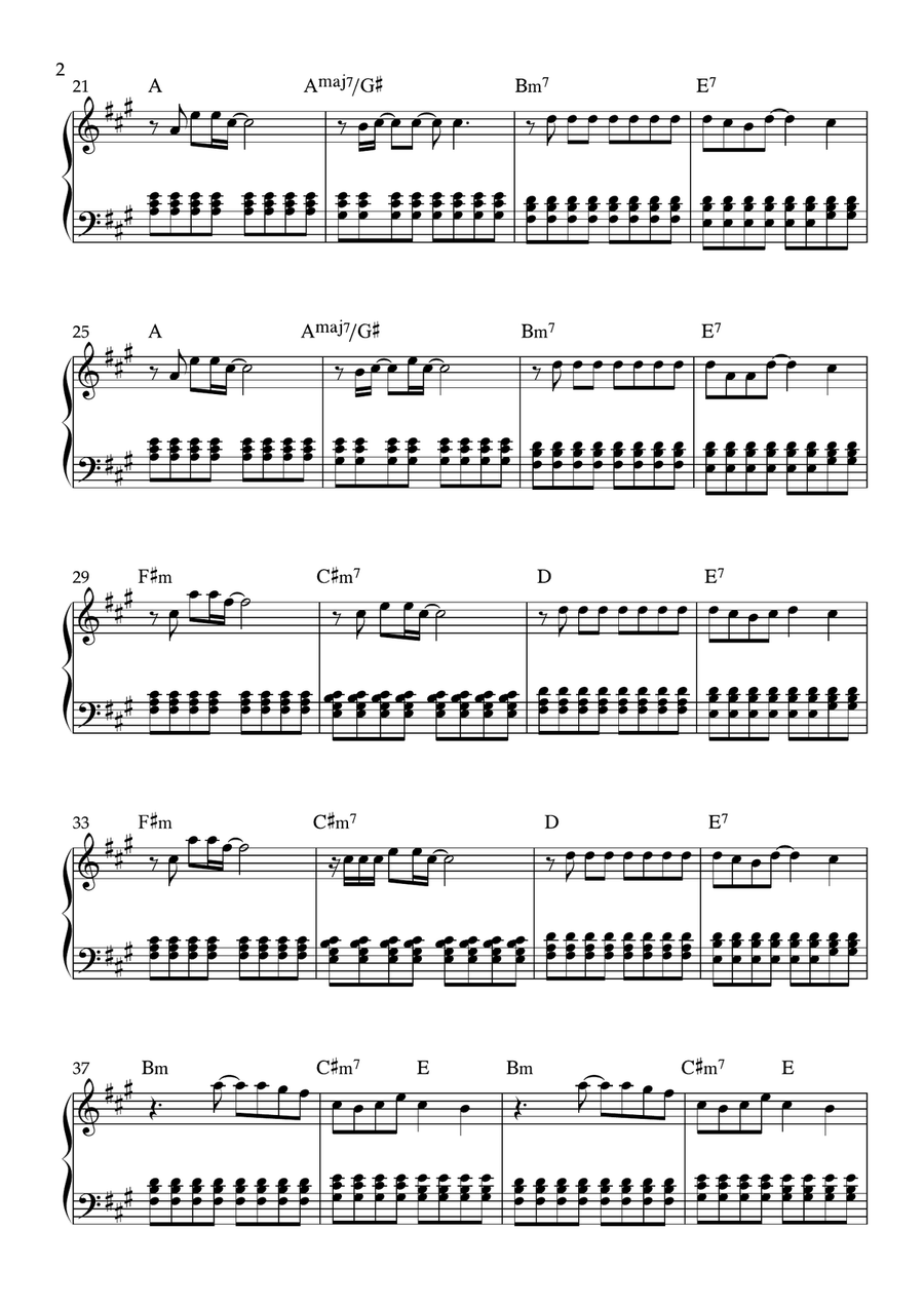 Somewhere Only We Know Easy Piano scores gallery preview page 2