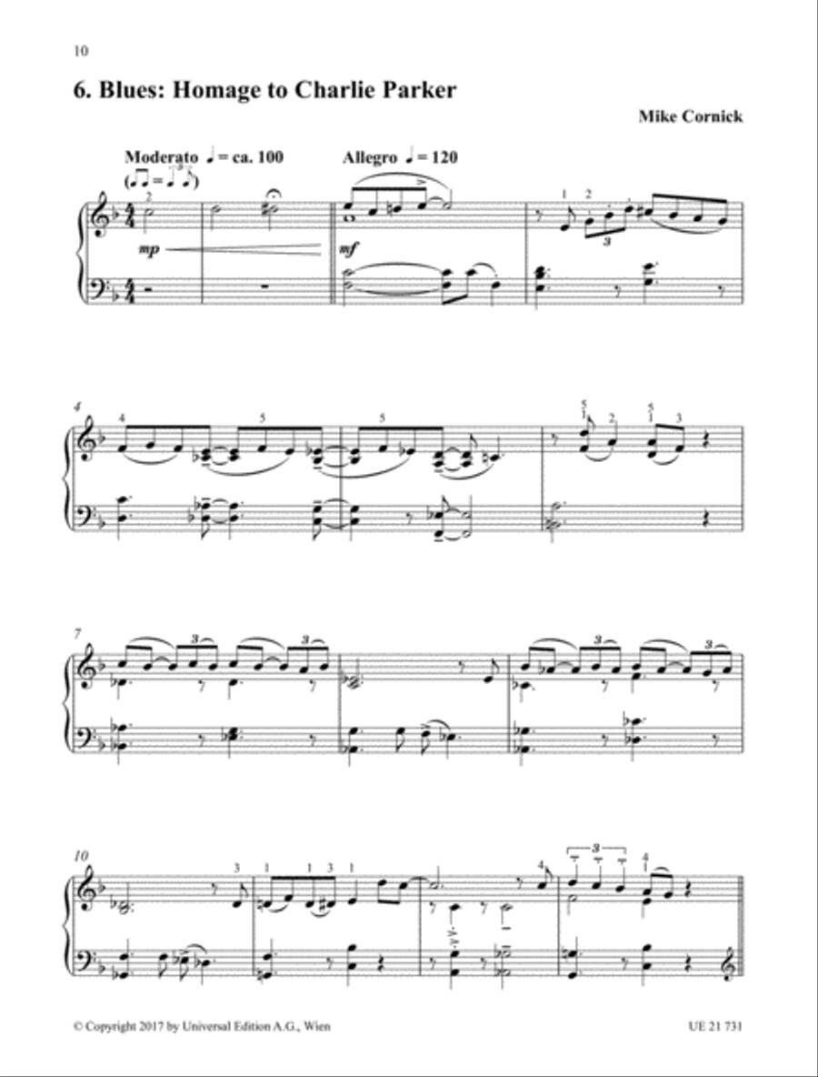 Six Jazz Piano Solos Chamber Music scores gallery preview page 7