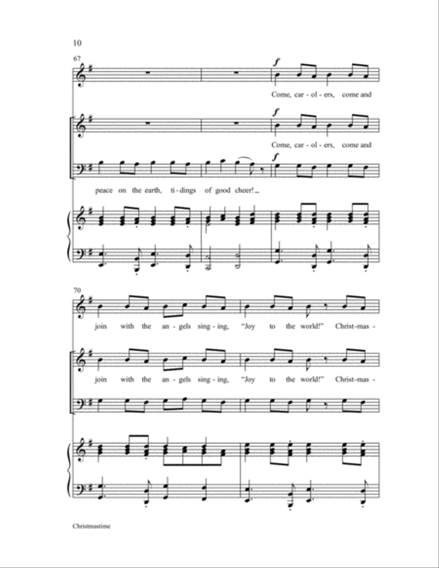Christmastime Unison Choir scores gallery preview page 10