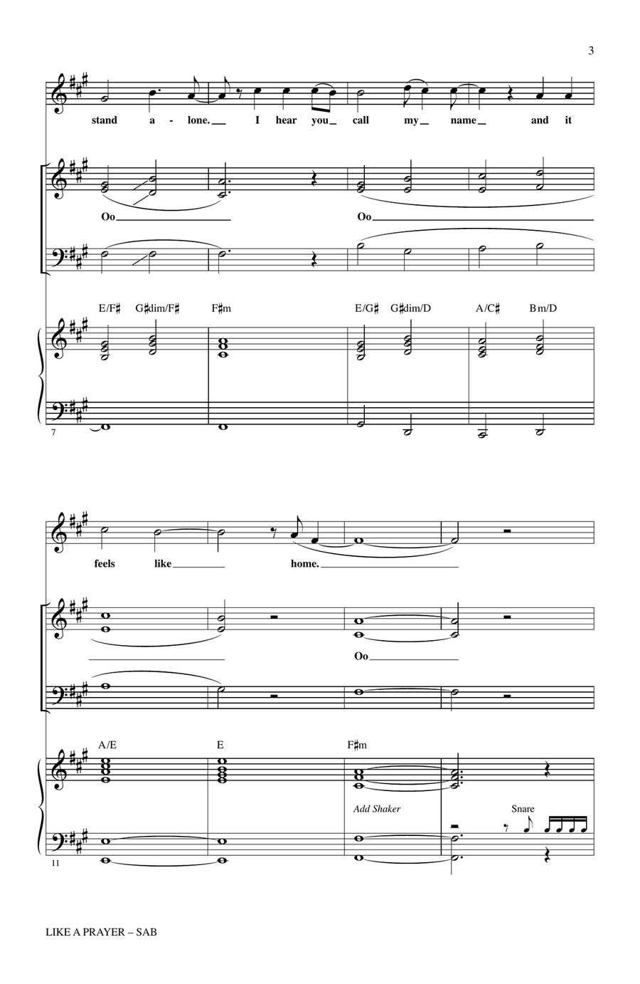 Like A Prayer (adapt. Mark Brymer) 3-Part scores gallery preview page 2