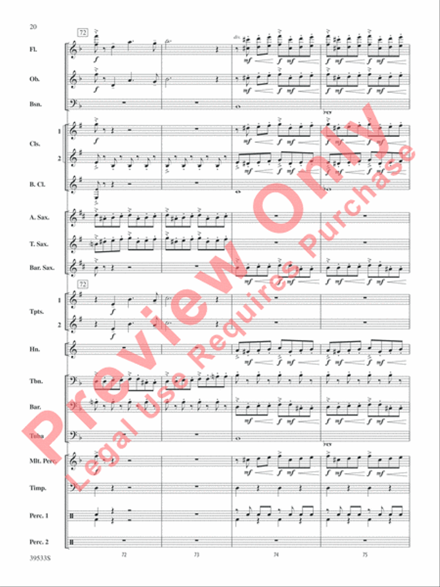 Dark Shadows (from the Original Motion Picture Soundtrack) Concert Band scores gallery preview page 21