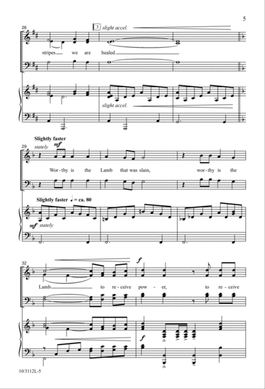 Alleluia, Praise the Lamb! 4-Part scores gallery preview page 5