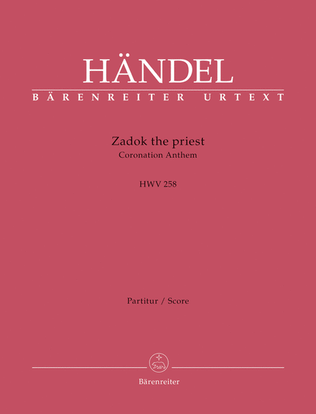 Book cover for Zadok the priest HWV 258